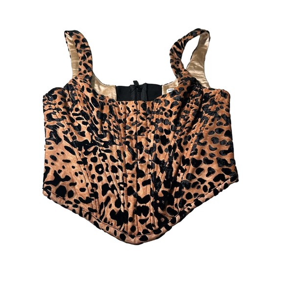 House of CB Tops - House of CB Jacqueline Leopard Corset Bustier Size XS